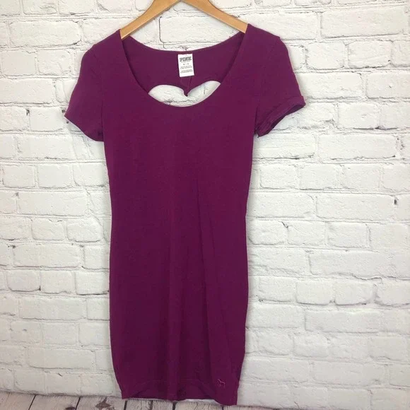PINK Victoria's Secret | Dresses | Pink Victorias Secret Dress With Heart  Cutout Back Size Medium | Poshmark